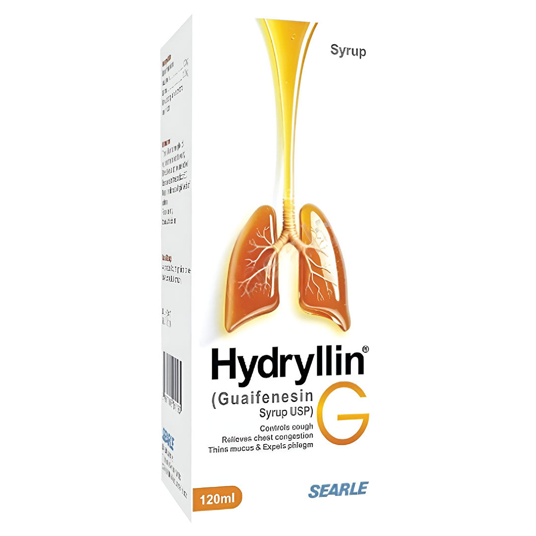 Hydryllin-G (Guaifenesin) Syrup, 120ml - Searle