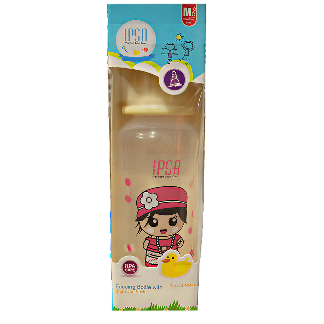 IPSA Feeding Bottle with Ezee Latch Nipple (802), 240ml