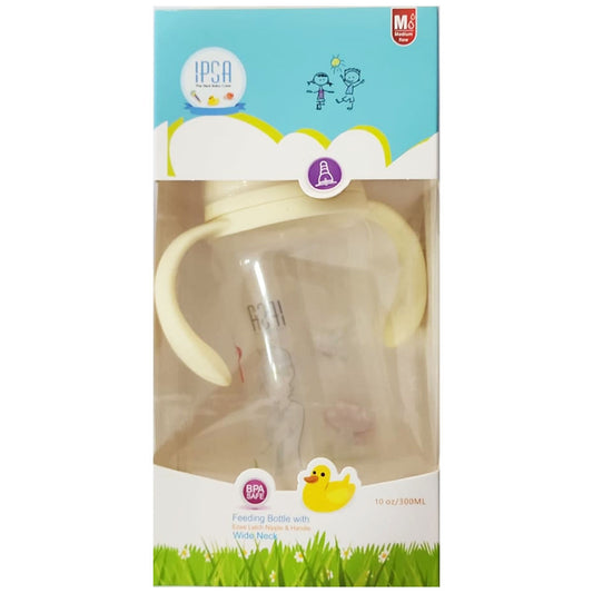 IPSA Wide Neck Feeder Bottle with Handle, 300ml