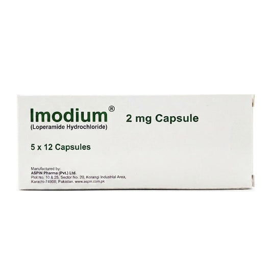 Imodium (Loperamide Hydrochloride) 2mg, 60 Ct - Aspin Pharma