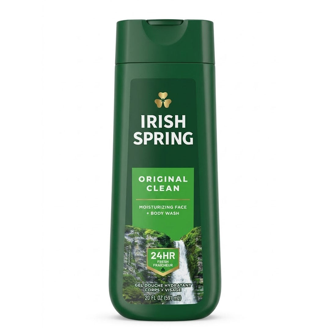 Irish Spring Original Clean Moisturizing Face + Body Wash, 591 ml