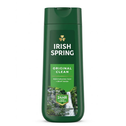 Irish Spring Original Clean Moisturizing Face + Body Wash, 591 ml