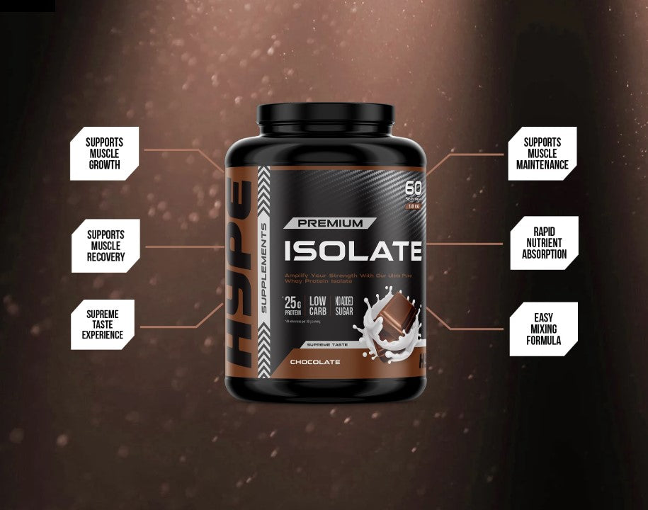 Hype Premium Whey Protein Isolate (Chocolate), 1.8 kg