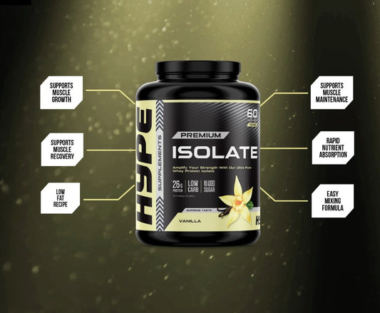 Hype Premium Whey Protein Isolate (Vanilla), 1.8 kg