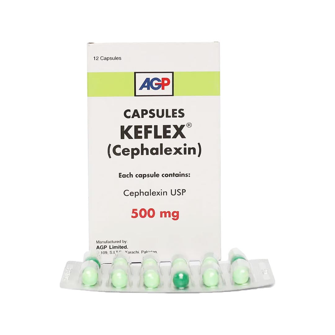 Keflex Capsules 500mg, 12 Ct - AGP