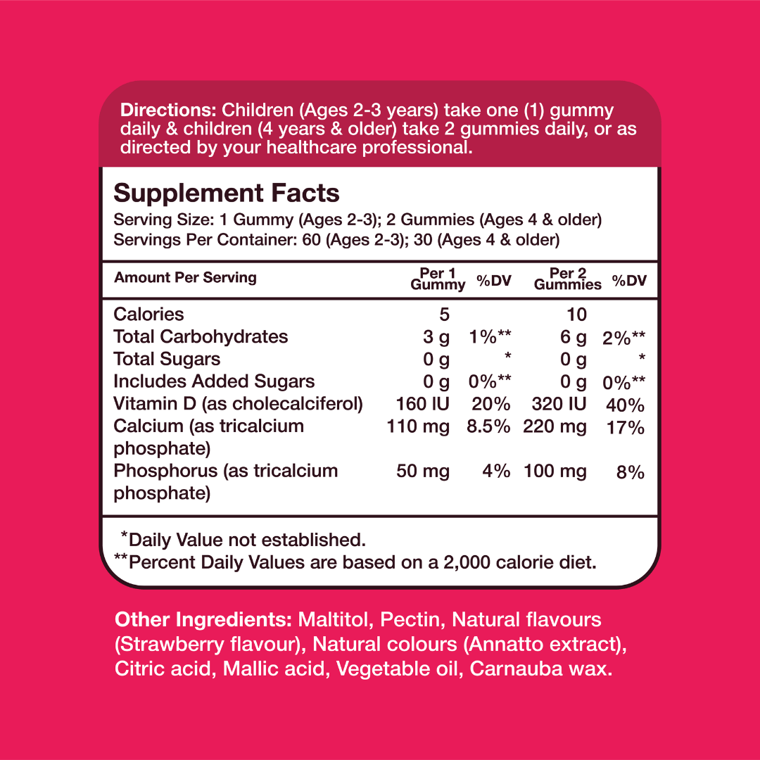 Gumvits Kids Bones Gummies, 60 Ct