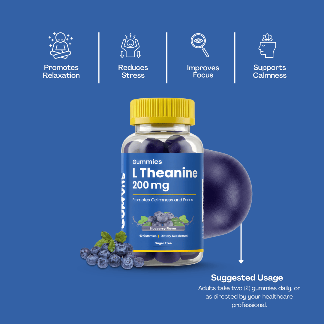 Gumvits L-Theanine 200mg Gummies, 60 Ct