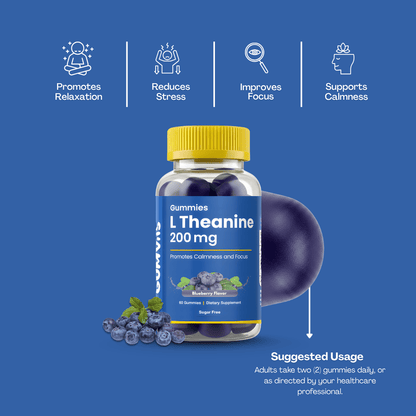 Gumvits L-Theanine 200mg Gummies, 60 Ct