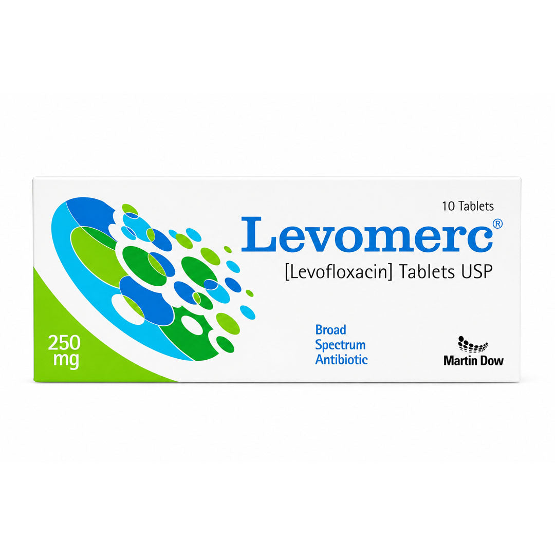 Levomerc (Levofloxacin) Tablets, 10 Ct - Martin Dow