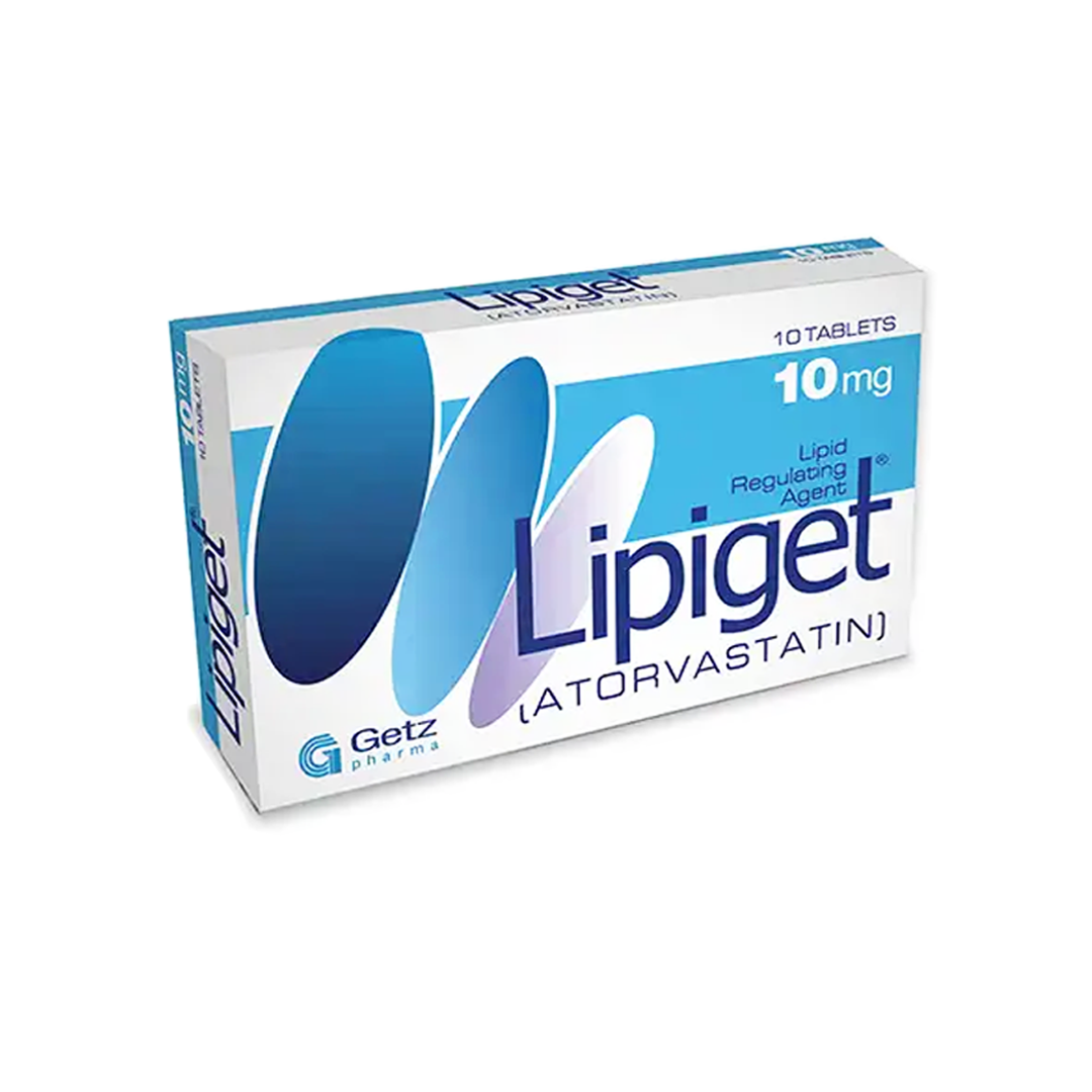 Lipiget (Atorvastatin) 10mg, 10 Ct - Getz Pharma