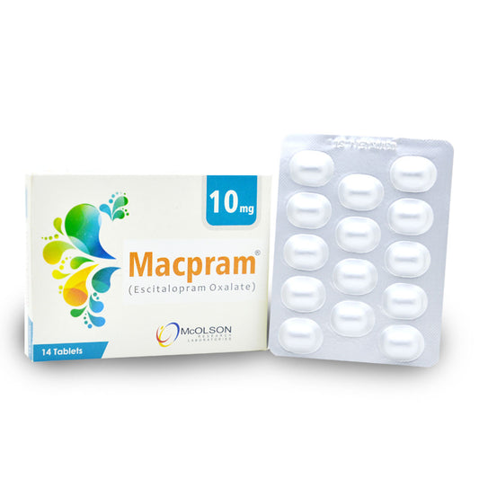 Macpram (Escitalopram) 10mg, 14 Ct - Mcolson