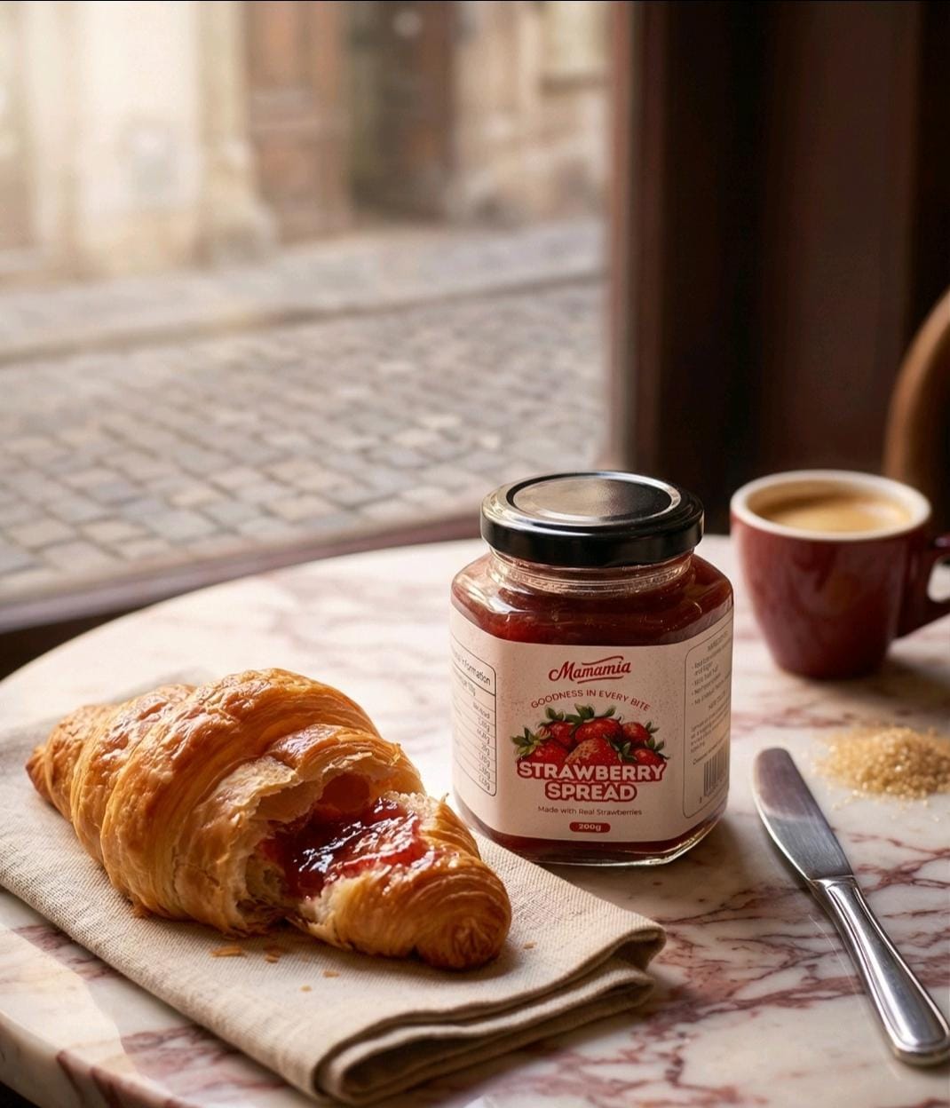 Mamamia Strawberry Spread Croissant