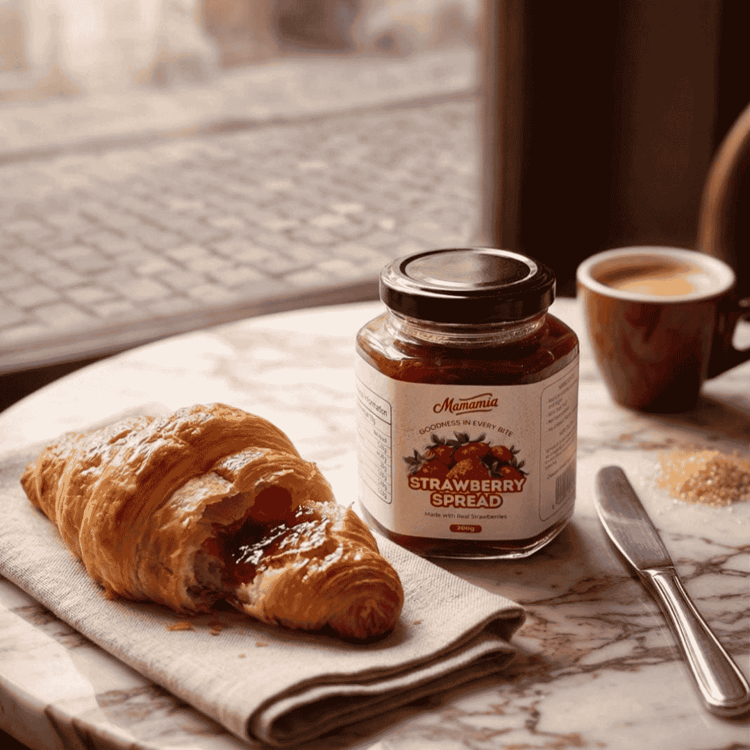 Mamamia Strawberry Spread with Croissant