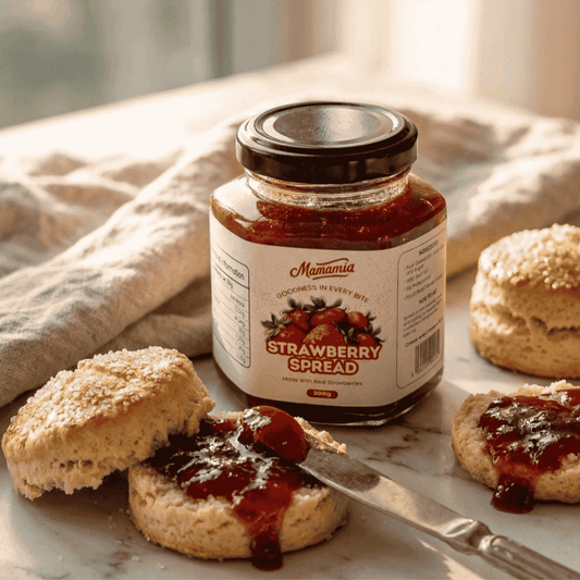 Mamamia Strawberry Spread with Scones