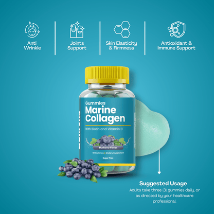 Gumvits Marine Collagen with Biotin & Vitamin C Gummies, 60 Ct