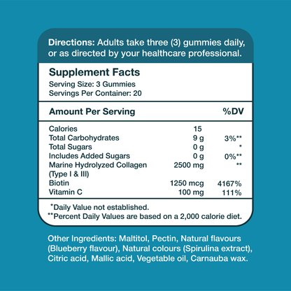 Gumvits Marine Collagen with Biotin & Vitamin C Gummies, 60 Ct