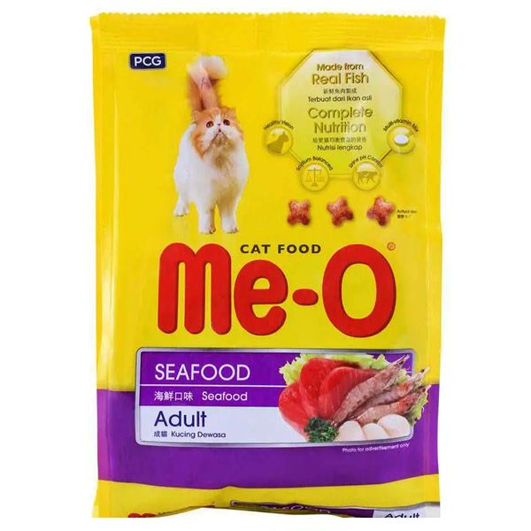Me-O Dry Adult Cat Food (Seafood), 450g