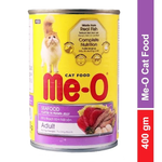 Me-O Canned Adult Cat Food - SeaFood Platter in Prawn Jelly, 400g