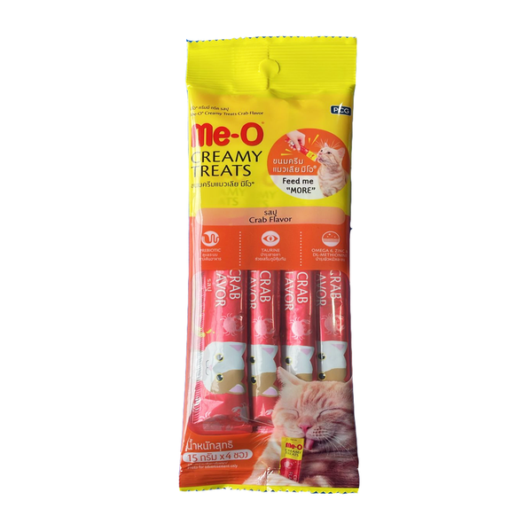 Me-O Cat Creamy Treats (Crab) 15g, 4 Ct
