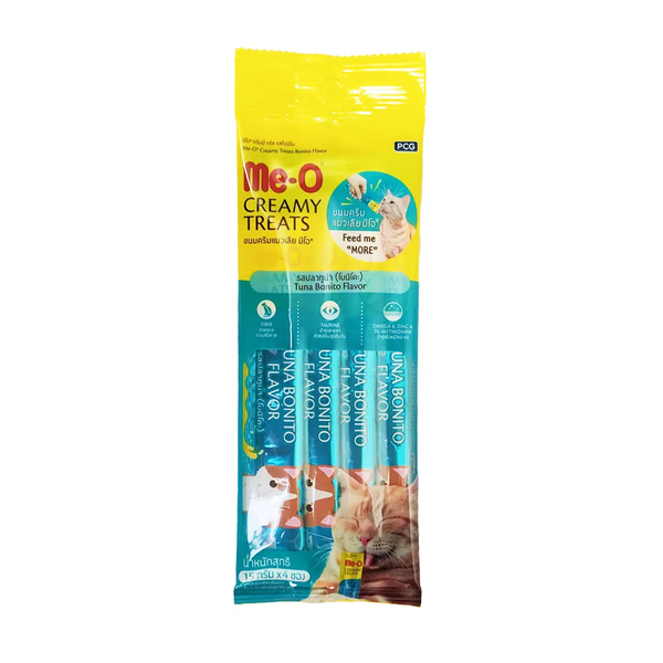 Me-O Cat Creamy Treats (Tuna Bonito) 15g, 4 Ct