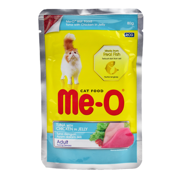 Me-O Wet Food Adult (Tuna with Chicken in Jelly), 80g