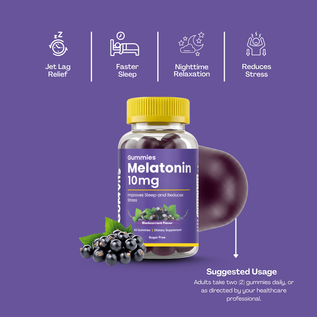 Gumvits Melatonin 10mg Gummies, 60 Ct