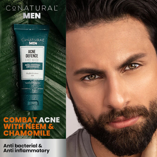 Men Acne Defence Face Wash, 60ml - CoNatural