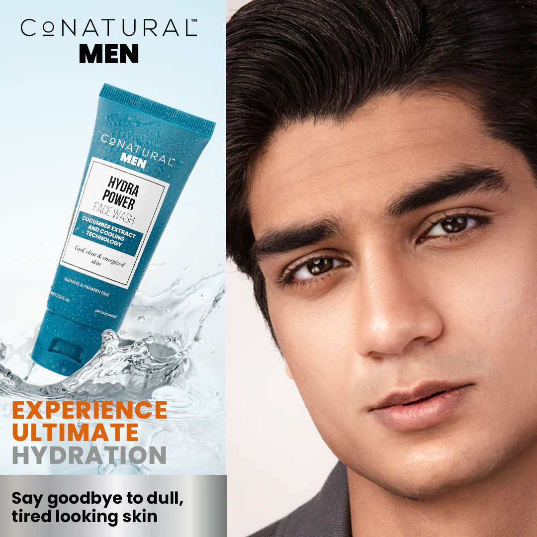 Men Hydra Power Face Wash, 60ml - CoNatural