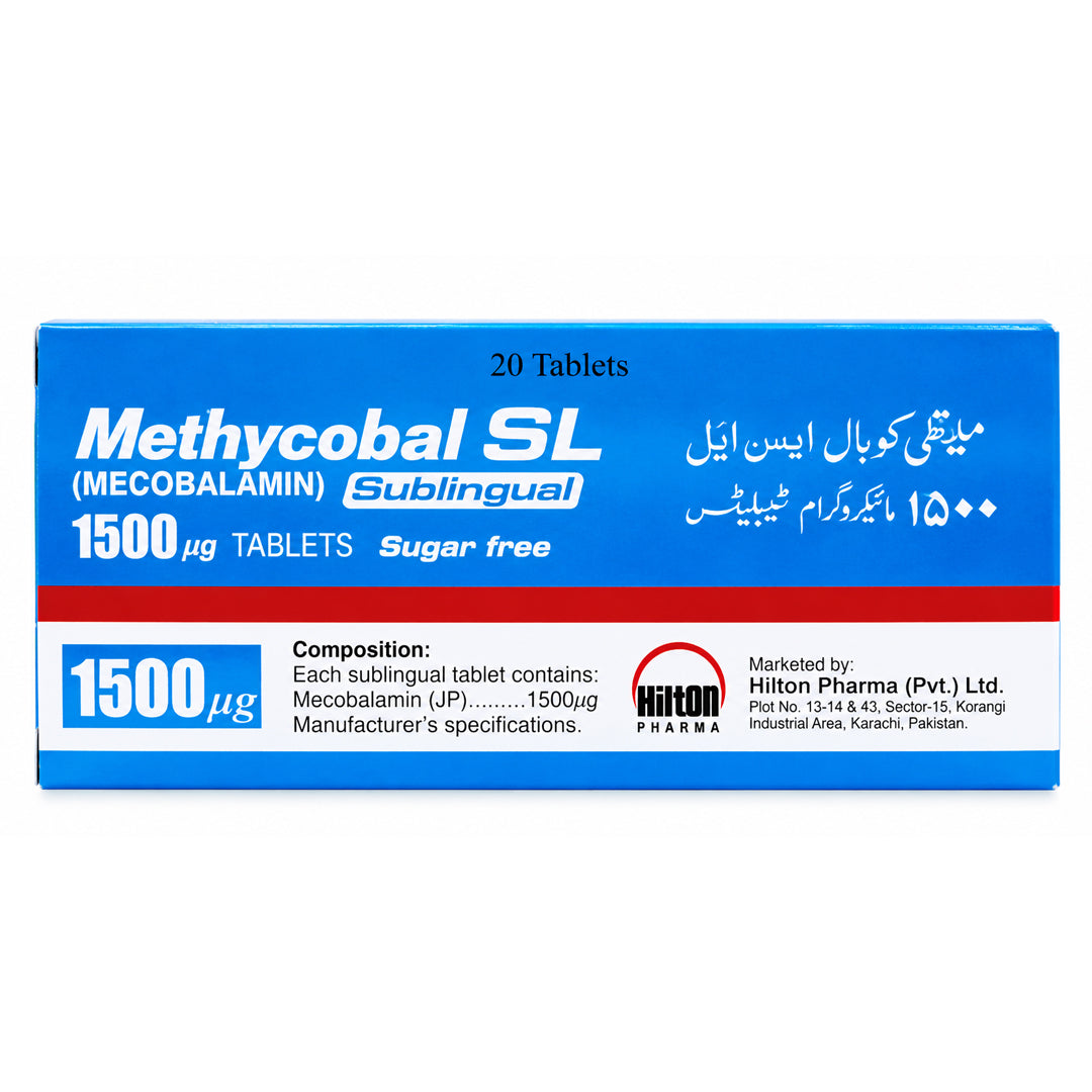 Methycobal SL Sugar Free Tablets 1500ug, 20 Ct - Hilton