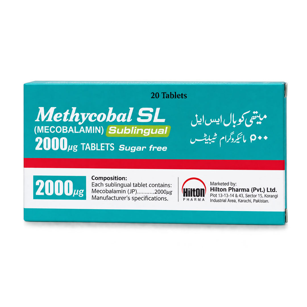 Methycobal SL Sugar Free Tablets 2000ug, 20 Ct - Hilton