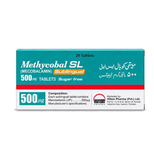 Methycobal SL Sugar Free Tablets 500ug, 20 Ct - Hilton