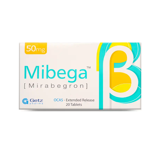 Mibega Tablet 50mg, 20 Ct - Getz Pharma