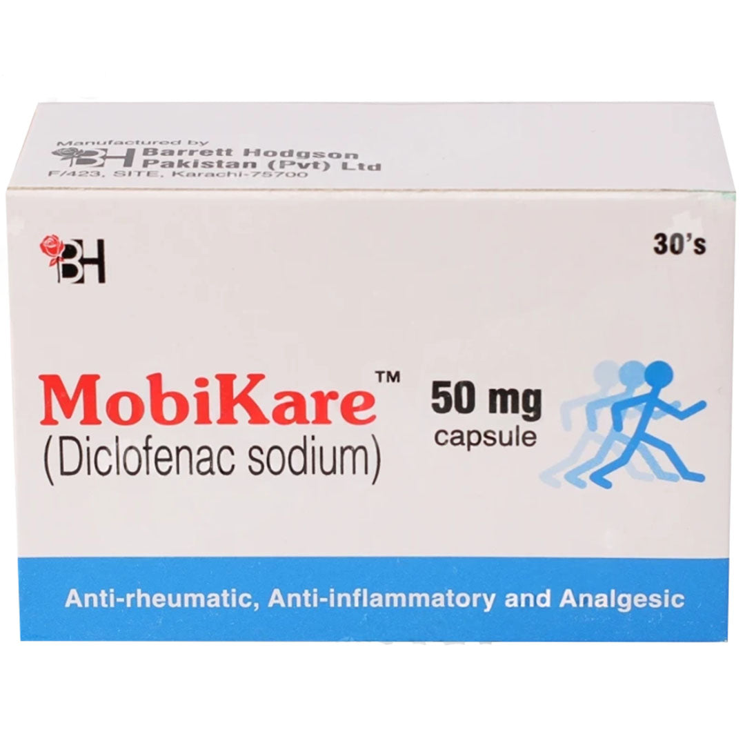 Mobikare (Diclofenac) 50mg, 30 Ct - Barrett Hodgson