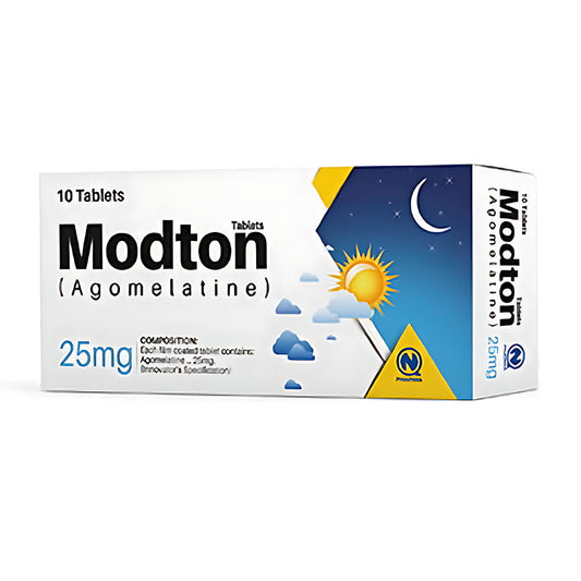 Modton (Agomelatine) 25mg, 10 Ct - Nabiqasim