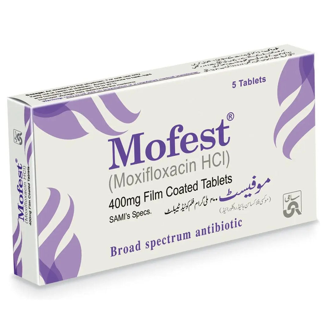 Mofest (Moxifloxacin) 400mg, 5 Ct - Sami Pharma