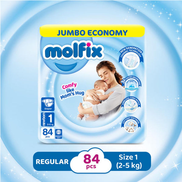 Molfix Diapers Size 1 (Newborn), 84 Ct