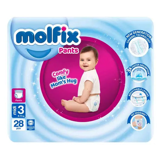 Molfix Diapers Size 3 (Midi), 28 Ct