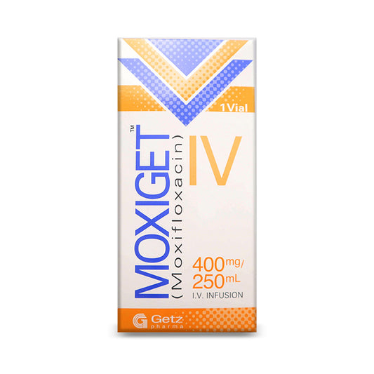 Moxiget (Moxifloxacin) 400mg/250mL IV Infusion, 1 Ct - Getz Pharma
