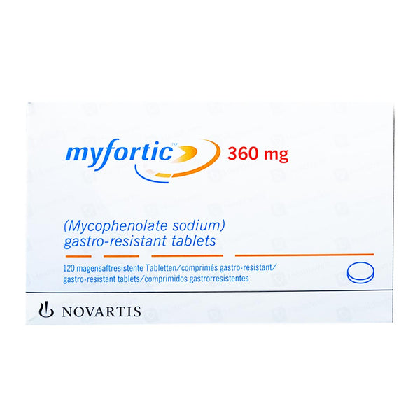 Myfortic Tablets 360mg, 120 Ct - Novartis