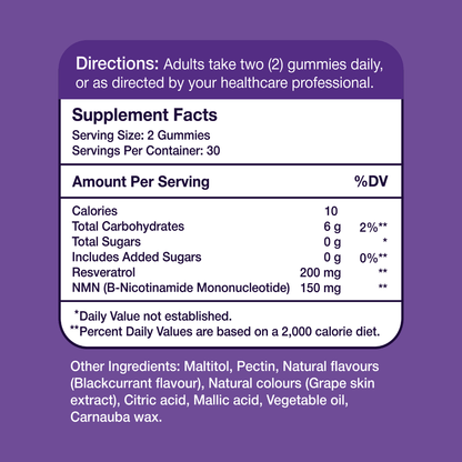 Gumvits NMN & Resveratrol Gummies, 60 Ct