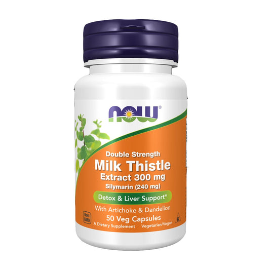 NOW Milk Thistle Extract Double Strength 300mg, 50 Ct