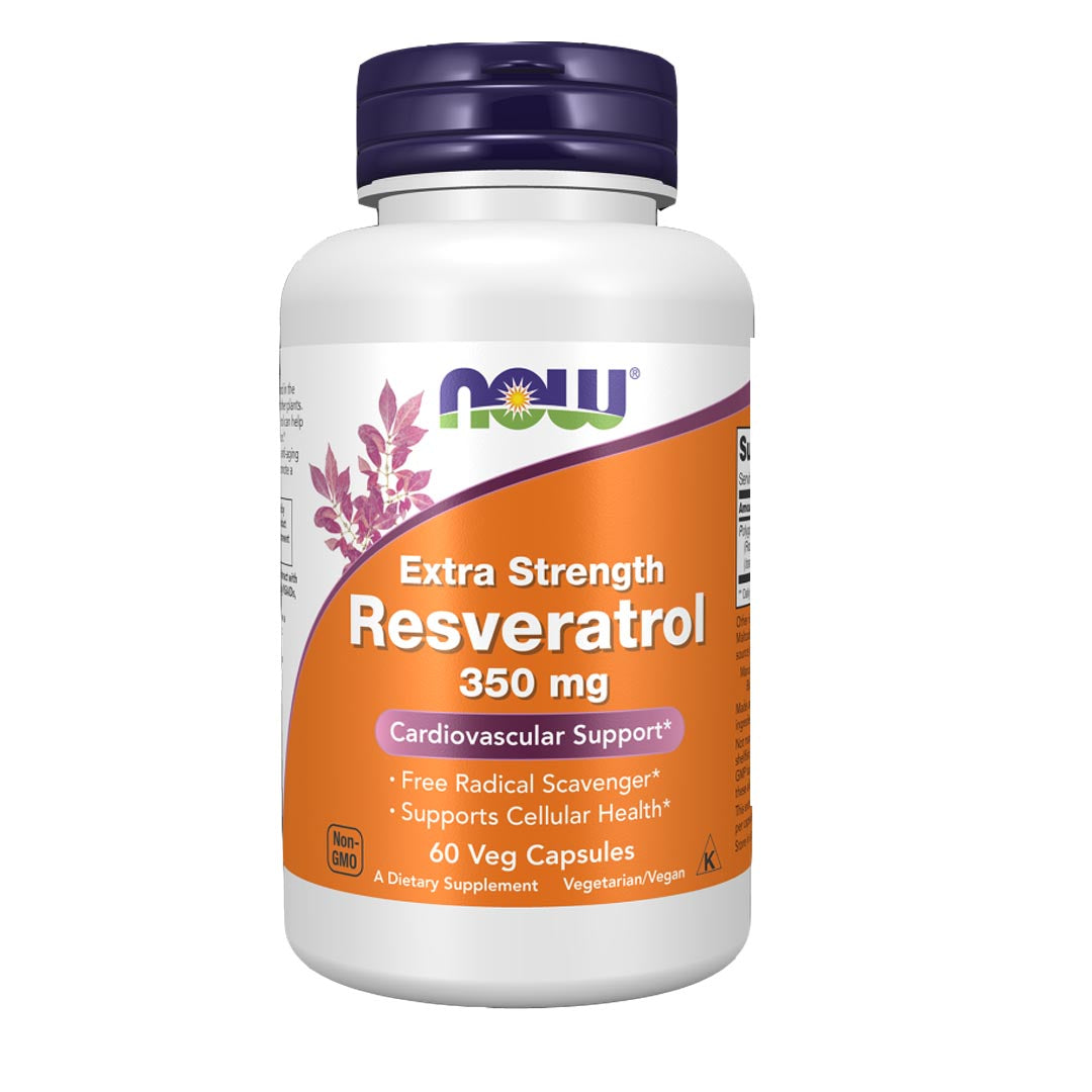 NOW Resveratrol 350mg, 60 Ct