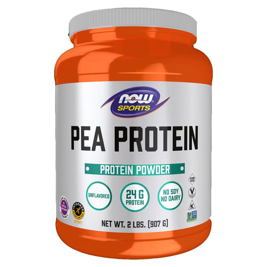NOW Sports Pea Protein Unflavored Powder, 2 lbs