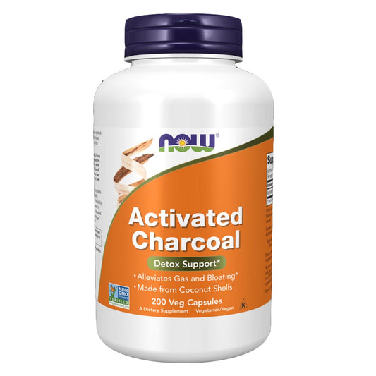 NOW Activated Charcoal 200 Ct