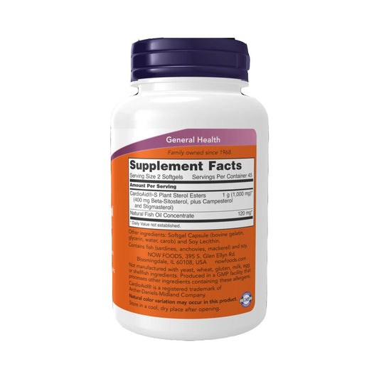NOW Beta-Sitosterol Plant Supplement Facts