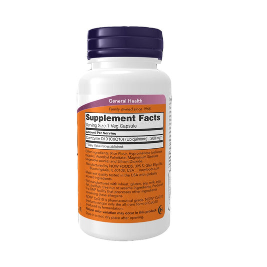 NOW CoQ10 200mg, 60 Ct