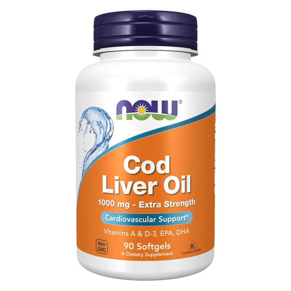 NOW Cod Liver Oil Extra Strength 1000mg_90 Ct