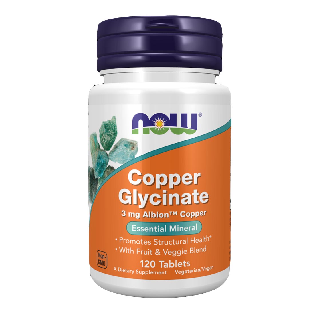 NOW Copper Glycinate 3mg, 120Ct