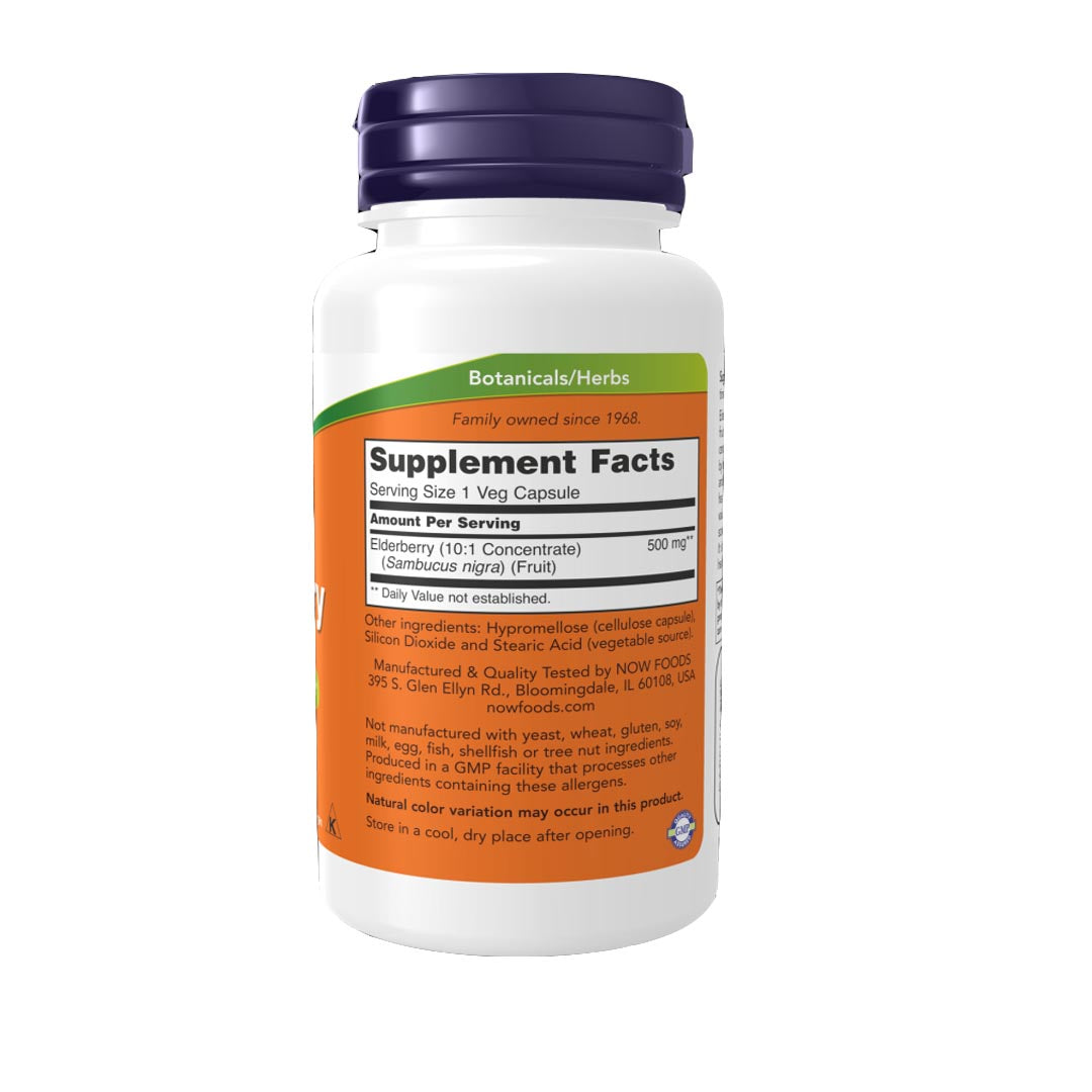 NOW Elderberry 500mg Supplement Facts