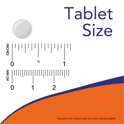 NOW Folic Acid 800mcg Tablet Size